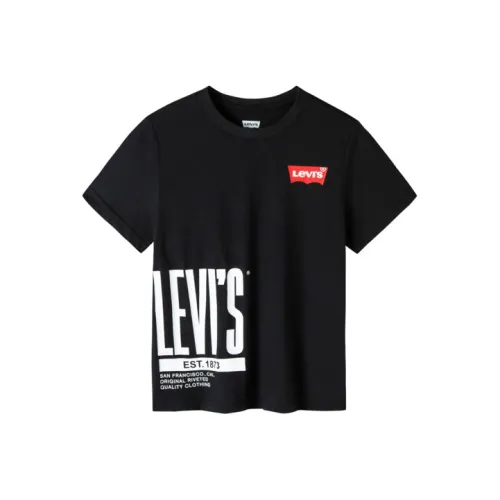 Levis Черные Детские Т-рубашки
