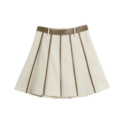 ELLE Повседневные короткие юбки Женские Хаки зеленый