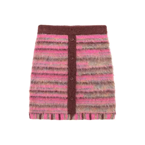 CHUU Коричневая Женская Повседневная Короткая Юбка