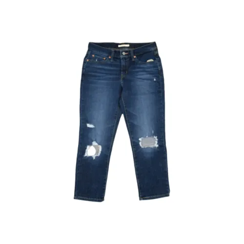 Levis Женские джинсы темно-синего цвета