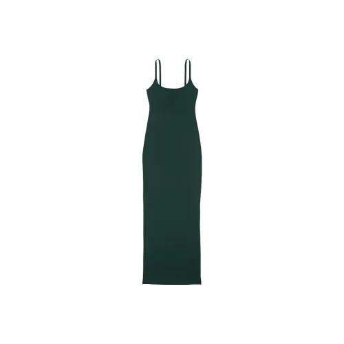 Victoria's Secret Розовый Relay Maxi Dress Deep Forest Slip Платье Женские Темно-зеленый
