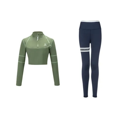 Sumday Athletics Оливково-зеленый + Морской синий Женские Повседневные костюмы
