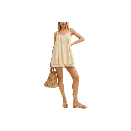 Reformation Shai Платье Slip Платье Женское Песочное