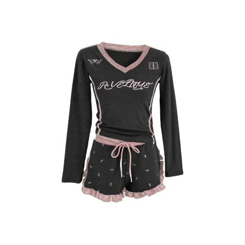 TUSHIFEI Повседневный костюм женский темно-серый