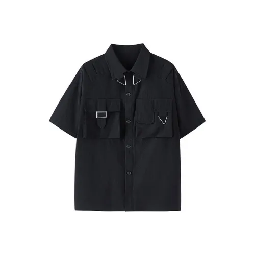 KEIRANDUN Черная унисекс рубашка