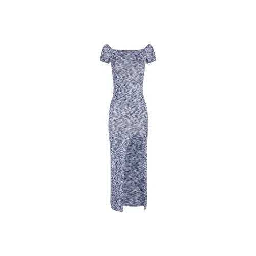 AMLUL Blue Женские Короткие Платья с Рукавами