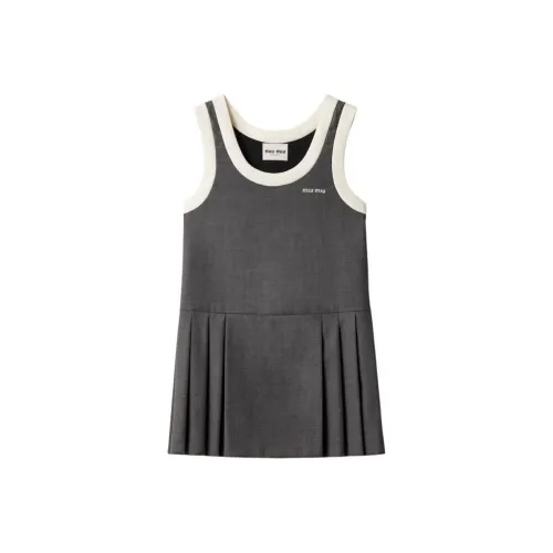 MIU MIU Без рукавов Платье Женское Серое