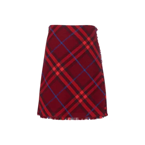 Burberry Малиновый Женская Повседневная Длинная Юбка