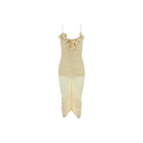 MAGDA BUTRYM SS24 Slip Платье Женское Бежевый