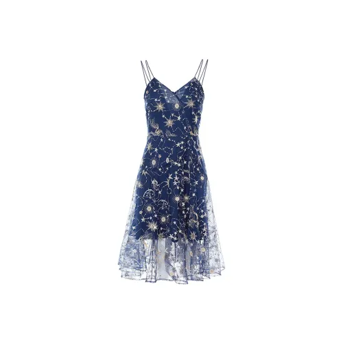 FLONAKED Slip Платье Женское Темно-синий