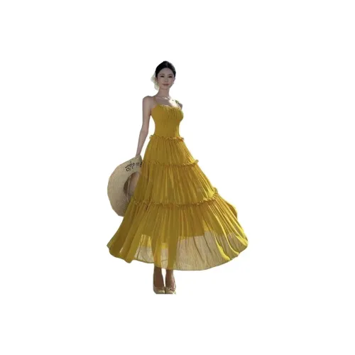 Frustration Garden Платье-юбка Женское Желтое