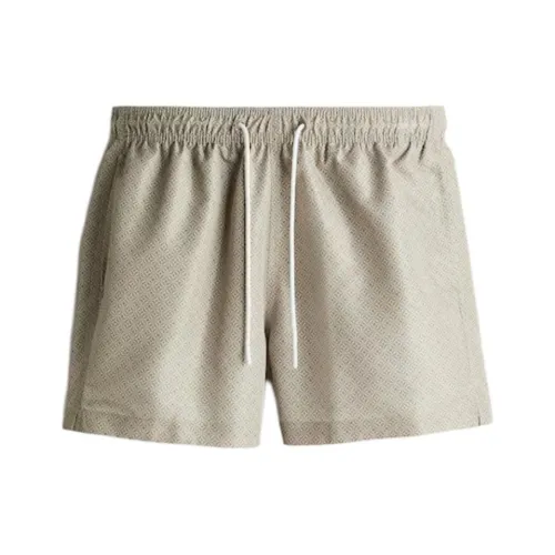 H M Плавательные шорты Мужские Зеленый Белый