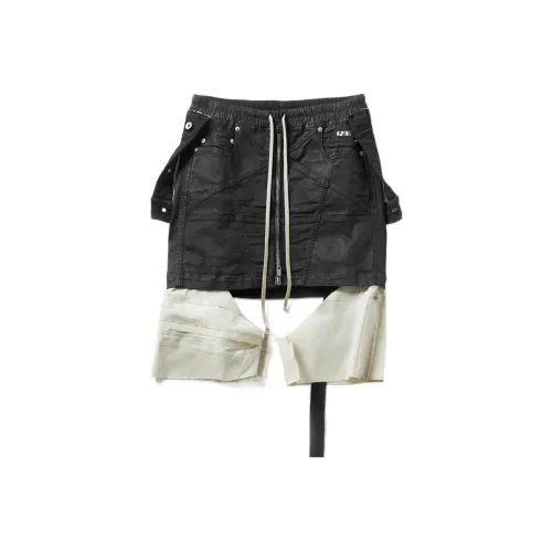 RICK OWENS Черные Женские Повседневные Короткие Юбки