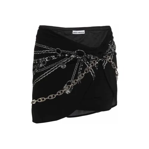 Paco Rabanne Черные Женские Повседневные Короткие Юбки