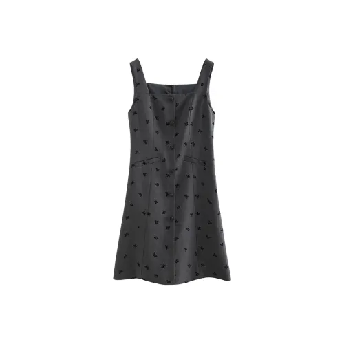 Платье без рукавов женское серый цвет цвет вереск