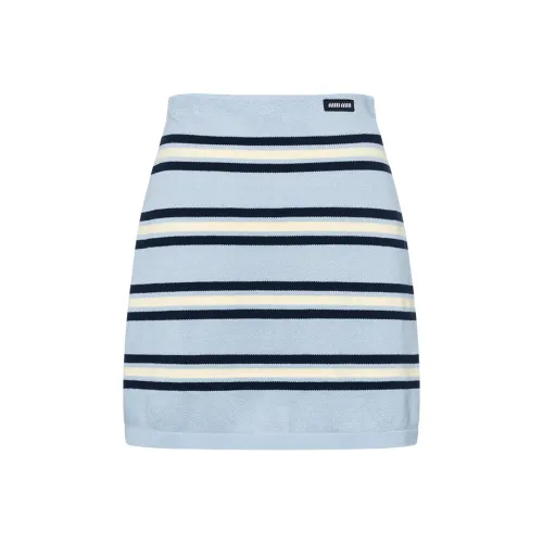 MIU MIU Повседневные короткие юбки женские светло-синие