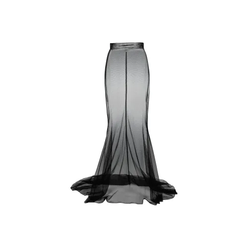 SAINT LAURENT Повседневный Длинный Юбка Женские Черный