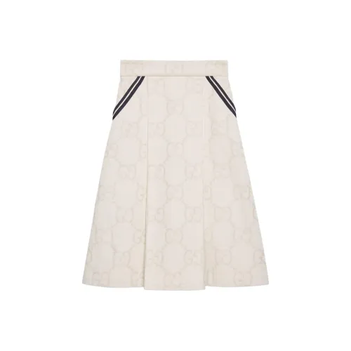 GUCCI Повседневный Длинный Юбка Женские Экрю