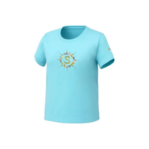 LINING Table Tennis Series T Рубашка Унисекс Azure Светло-Синий