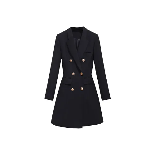 Silky Queen Длинное платье с длинными рукавами женское черное