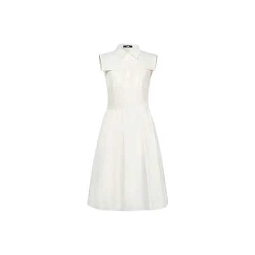 KARL LAGERFELD Без рукавов Платье Женское Белое