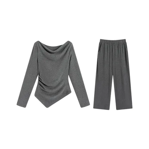 COVER TIME Повседневный костюм женский серый