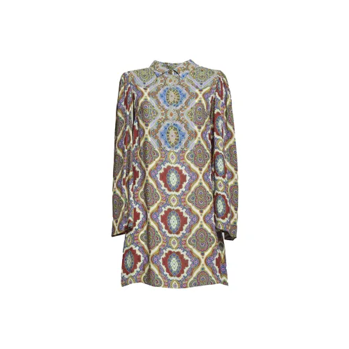 ETRO Многоцветные Женские Длинные Платья с Рукавами