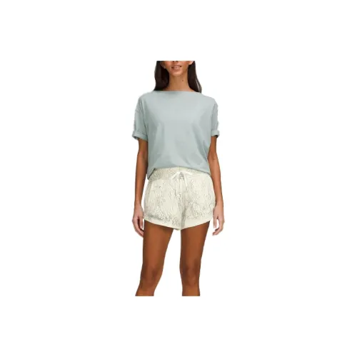 lululemon Белые/WHT Женские Спортивные Шорты