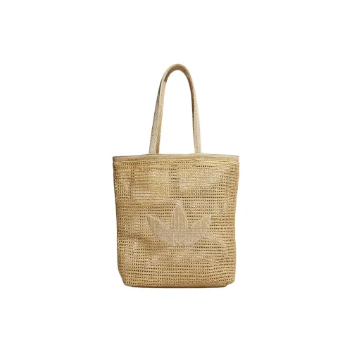 Adidas Originals Переработанный полиэстер Сумка на плечо Тоут Плетеная сумка Сумка для покупок Сумка на плечо Обычный Женские Овсяный