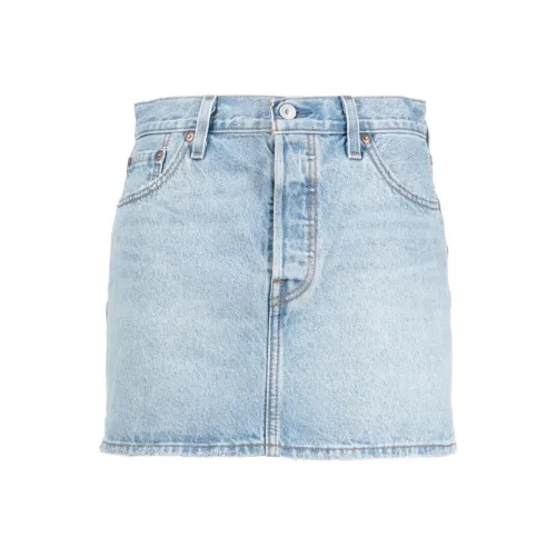 Levis Синие Женские Джинсовые Короткие Юбки
