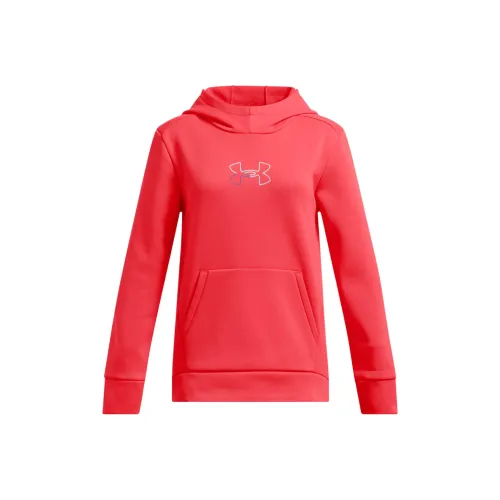 Under Armour FleeceBig Логотип Толстовка Гоночный красный Подростки