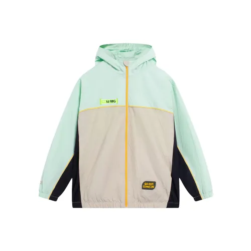 LINING YOUNG Куртка Sports Life Collection Вода Waves Зеленый Заклятие «сжать обруч» Овсяный Пепельный Детский
