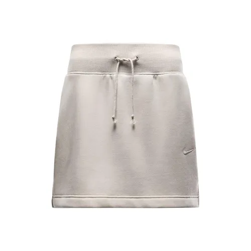 nike Sportswear Phoenix Fleece Повседневные короткие юбки Женские Светло-коричневый Холст
