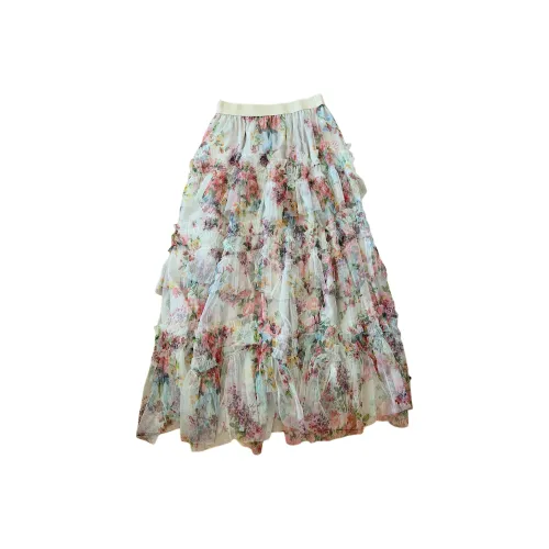 OUBO Ослепительный цвет Женские Повседневные Длинные Юбки