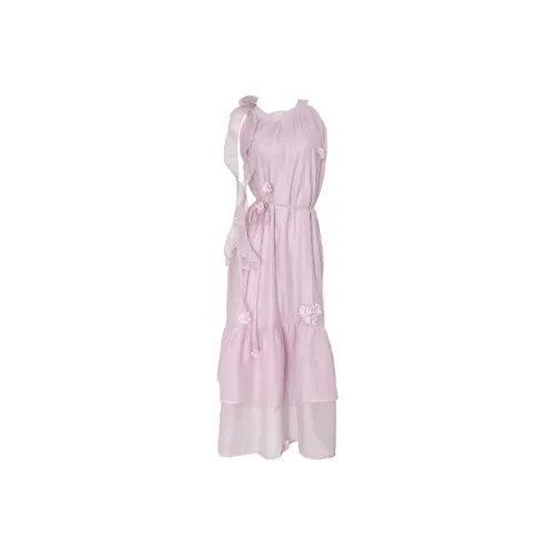 SKYA Без рукавов Платье Женское Фиолетово-Розовое