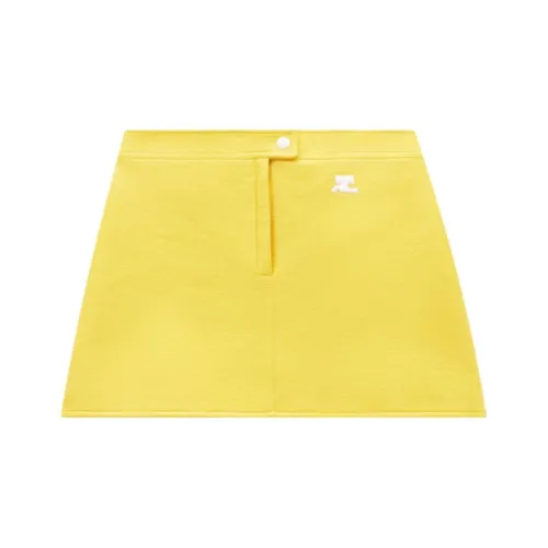 COURREGES FW23 Повседневные короткие юбки Женские Желтые