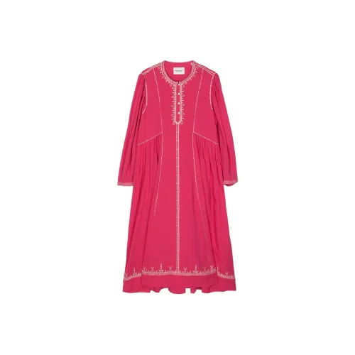 ISABEL MARANT Розовый Женские Длинные Платья с Рукавами