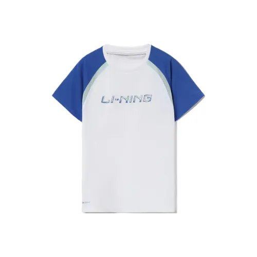 LINING YOUNG T-Рубашка Стандартная Белая Детская