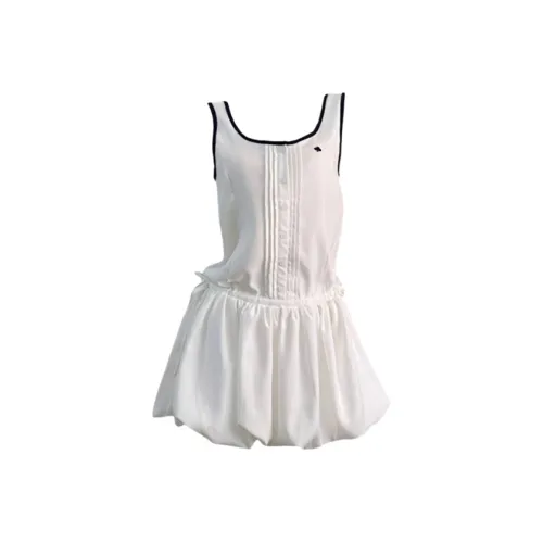 SECFLY OFFICIAL Без рукавов Платье Женское Белое
