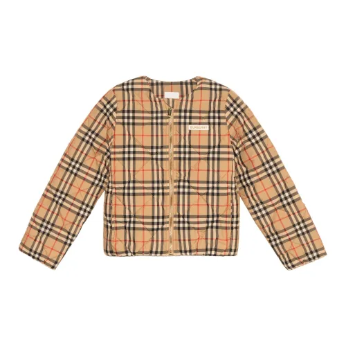 Burberry Архивный бежевый Kids Утеплённые куртки