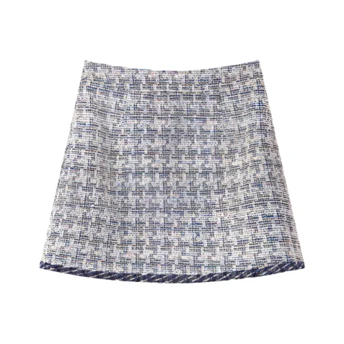 EICHITOO Повседневные короткие юбки женские синий серый цветочный