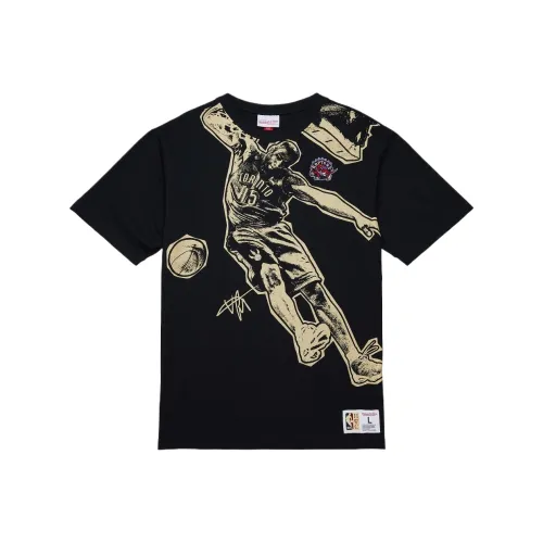 MITCHELL NESS SU25 100% хлопок T-рубашка унисекс черная