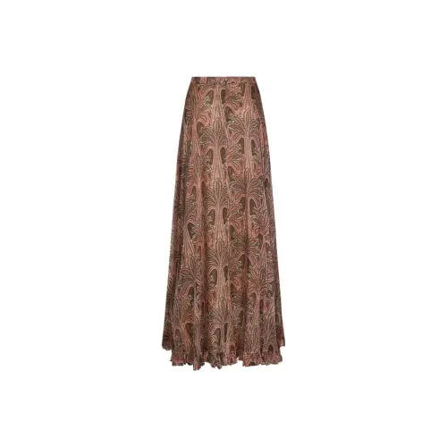 ETRO Коричневая Женская Повседневная Длинная Юбка