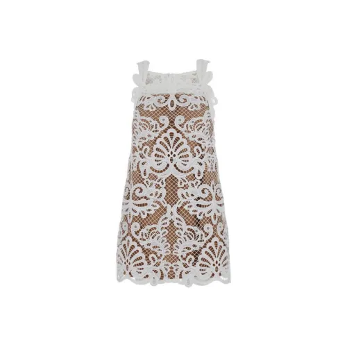 Self Portrait Без рукавов Платье Женское Белое