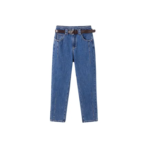 PEACEBIRD Джинсы Женские Джинсовый Синий