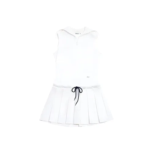 BEASTER Без рукавов Платье Женское Белое