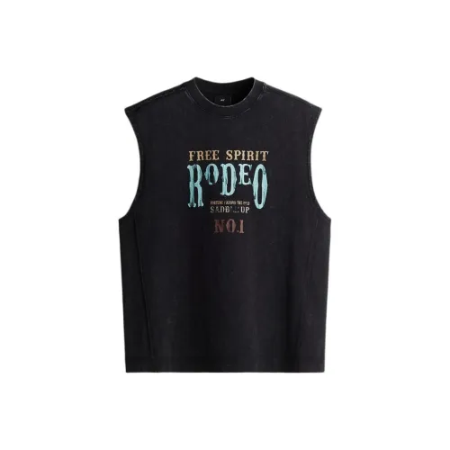 H&M Мужские майки черного цвета