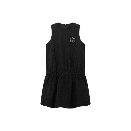 d'zzit Без рукавов Платье Женское Черное