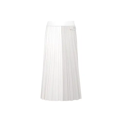 LI NING 1990 Повседневный Длинный Юбка Женские Экрю