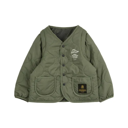 Mak Осенний Зимний Пуховик Армейский Зеленый Детский